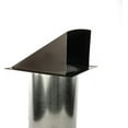thumbnail image 2 of RDP 12" Galvanized Steel Hooded Wall Vent with Screen (Brown), 2 of 3