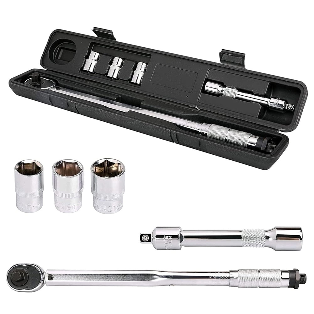BLEEUS 1/2-Inch Drive Click Torque Wrench Adjustable Torque Wrench Metal for Car Repair （）