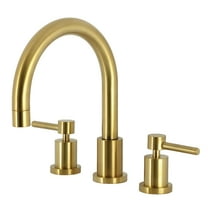 Kingston Brass KS8327DL Concord Two-Handle Deck Mount Roman Tub Faucet, Brushed Brass