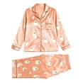 thumbnail image 4 of RMGVDSD Pajama Sets for Women 2 Piece Halloween Ghost Print Long Sleeve Sleepwear Lapel Button Down Loungewear Holiday Pajamas Casual Home Wear, 4 of 4