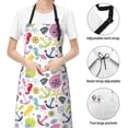thumbnail image 4 of Kdxio Undersea Seahorse Apron with Pockets Adjustable Kitchen Aprons for Men Women Waterproof Aprons for Cooking,Drawing,Crafting, Baking Household Cleaning, 4 of 8