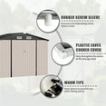 thumbnail image 2 of Sunmthink 8.5 x 5.6 FT Outdoor Storage Shed with Base Frame, Tool Shed with Lockable Door, Galvanized Metal Shed for Garden, Backyard, Patio, Lawn(Floor not included), 2 of 11