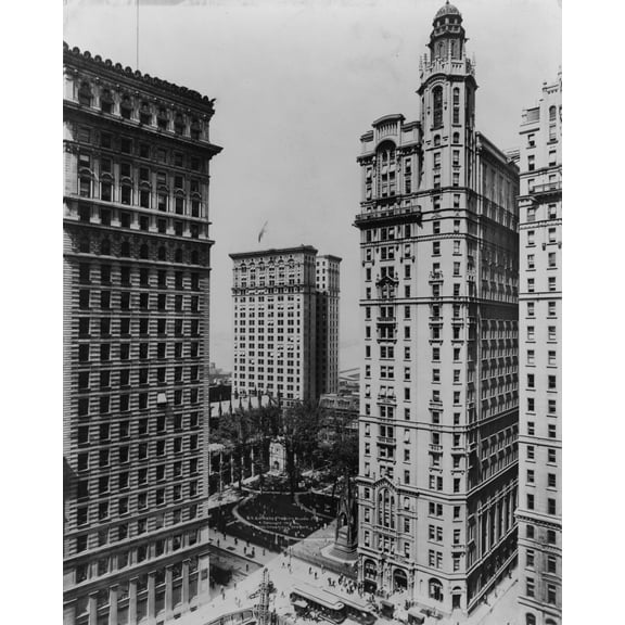 Print: U.S. Express & Trinity Bldgs., 1913
