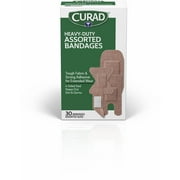 Curad Extra-Long Heavy-Duty Bandages, Assorted Sizes, 30 Count, 1 Box