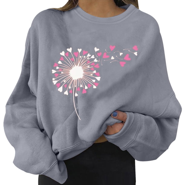 Gibobby Sudaderas para mujer oferta Sudaderas de Halloween para mujer camisetas de otoño y día festivo con cuello redondo(Gris,XG)