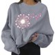 thumbnail image 1 of Gibobby Sudaderas para mujer oferta Sudaderas de Halloween para mujer camisetas de otoño y día festivo con cuello redondo(Gris,XG), 1 of 4
