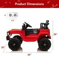 thumbnail image 5 of EastVita 12V Ride on Truck Cars, Battery Powered Ride on Cars with Remote Control,3 Speeds, Music MP3, LED Lights,Spring Suspension, Safety Belt, Double Open Doors Red, 5 of 9