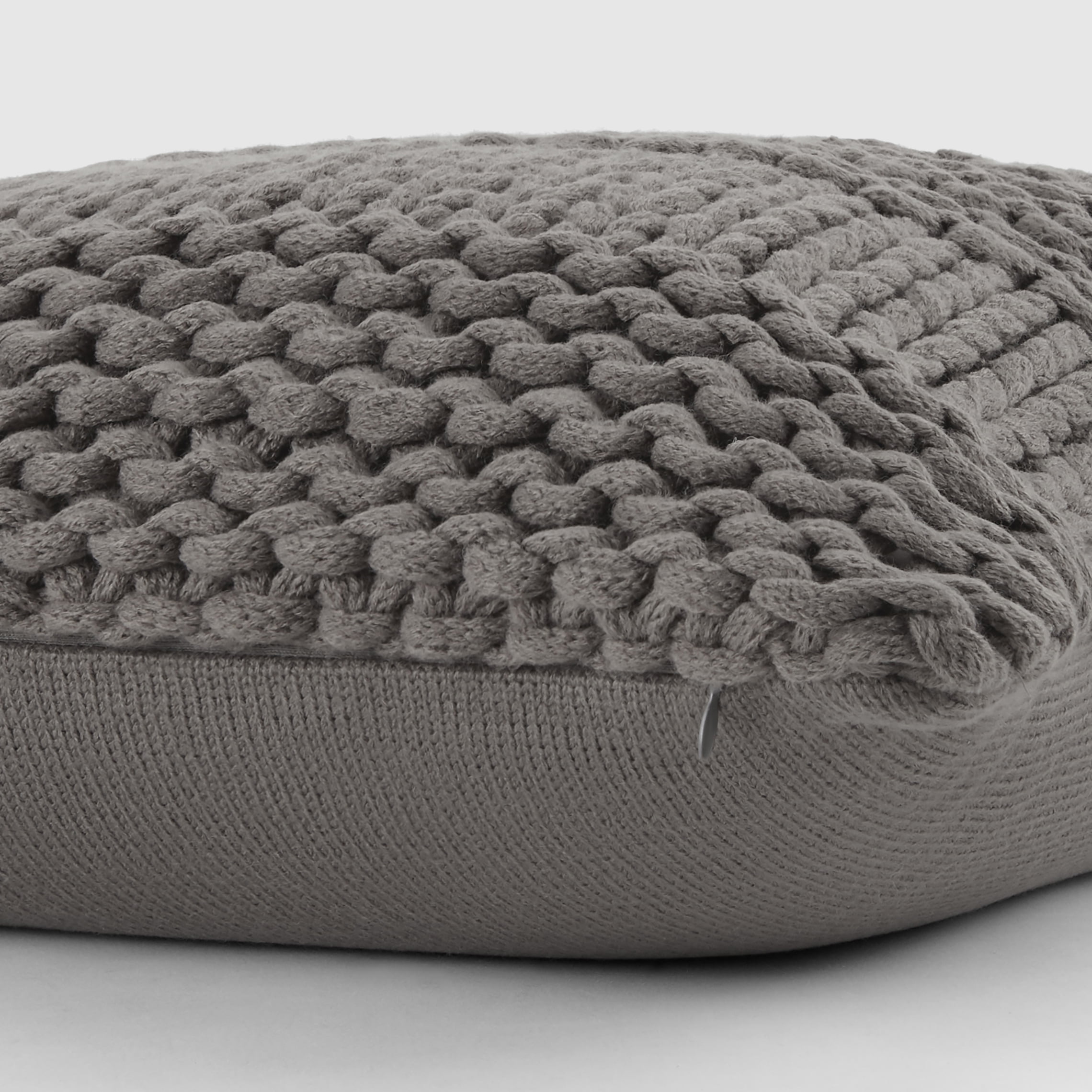 Noble Linens Decor Throw Pillow in Cozy Chunky Knit Fabric
