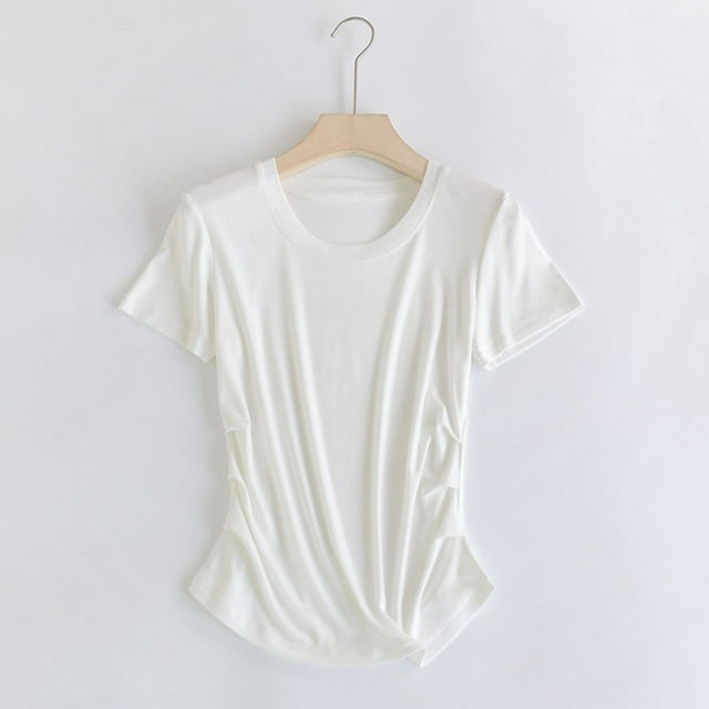 Liquidation d'Économies! BEFOKA T-Shirt Grande Taille pour Femmes, Blouse Décontractée d'Été pour Femmes, Mode Féminine T-Shirt Décontracté à Manches Courtes et Col Rond