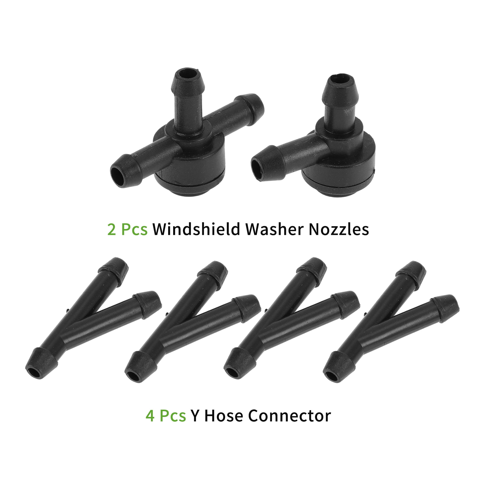 Unique Bargains Windshield Washer Nozzle for Volvo Black Plastic 1Set