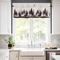 thumbnail image 3 of Kitchen Curtains Set, Black Forest Kitchen Curtains and Valances Set, Pastoral Deer Animals Silhouette Rustic Rod Pocket Tier Curtains 24 Inch Length for Cafe/Bedroom Windows, 3 of 6