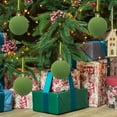 thumbnail image 5 of Bfogop 12 Pcs Velvet Christmas Balls 4'' Flocked Christmas Tree Ball Ornaments Flocked Christmas Ball Ornament for Indoor Holiday Decor Shatterproof Xmas Bulbs Ornaments, 5 of 6
