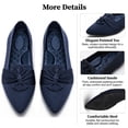 thumbnail image 6 of LANCROP Women's Pointed Toe Mesh Ballet Flats Low Heel Wedding Flats Shoes with Bow, 6 of 13