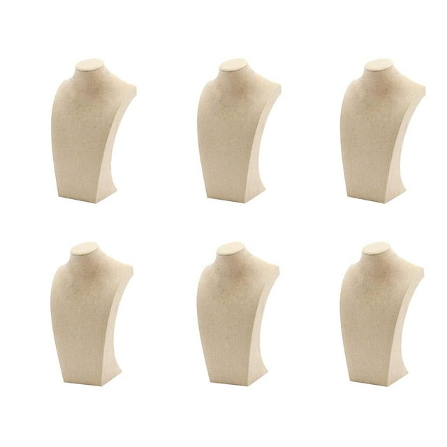 Almencla 6pieces Necklace Bust Display Stand Shop Home Countertop Jewelry Holder Rack