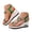Green, variant on Dakaela Women's High Heel Wedge Sandals Butterfly Rhinestones Platform Cute Slides Elastic Ankle Strap Boho Summer Beach Shoes Size 6-9 Brown