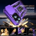 thumbnail image 3 of for iPhone 13 Pro Max Case with Screen Protector,Sliding Camera Cover,-Grade Cover with  Stand Phone Case 6.7" Purple, 3 of 12