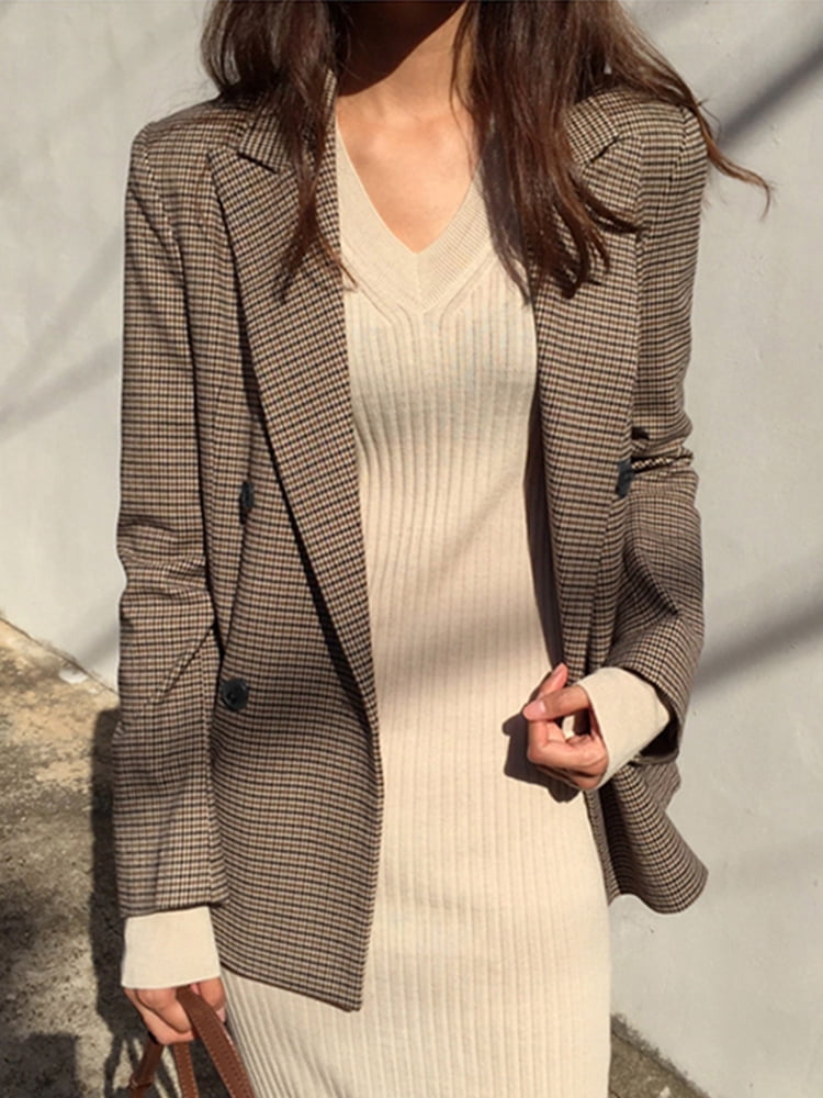 vintage plaid blazer