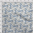 thumbnail image 3 of oneOone Cotton Cambric White Fabric Leaves & Flowers Floral Quilting Supplies Print Sewing Fabric By The Yard 56 Inch Wide, 3 of 4