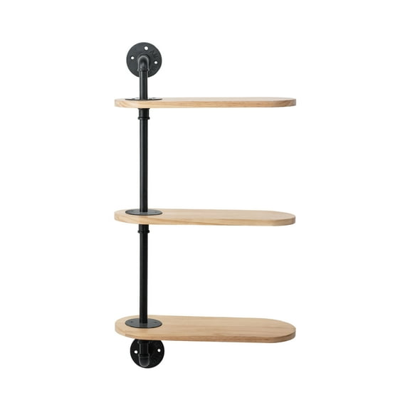 Mainstays Black & Tan Three Tier Swivel Wall Plant Shelf