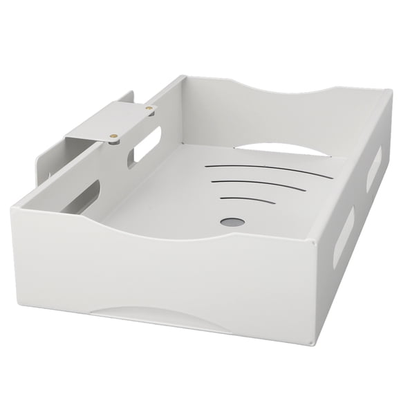 M Buder Organizador de Gabinetes Extraíble de Acero al Carbono Cajón Deslizante Estante de Almacenamiento Despensa Bajo Fregadero para Cocina Baño Color Blanco Talla G (40 cm / 15.7 inches)