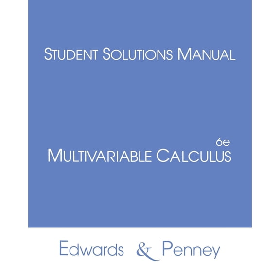 Pre-Owned Student Solutions Manual for Multivariable Calculus (Paperback) 0130620238 9780130620231