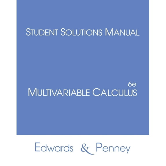 Pre-Owned Student Solutions Manual for Multivariable Calculus (Paperback) 0130620238 9780130620231