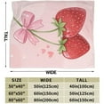 thumbnail image 4 of 50*60in Ultra Soft Cute Strawberry Blanket Flannel Throw Blanket Decor Bedding Suitable for Travel Camping Living Room Sofa Bedroom Decoration Gifts, 4 of 9