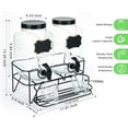 2 Sets 1 Gallon Laundry Detergent Dispenser with Stand, Measuring Cup
