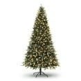 thumbnail image 3 of Automatic Pencil Christmas Tree Prelit with 8 Light Modes - 6.5/7.5FT Slim Xmas Tree with 300/450 Warm White LEDs, Hinged Expansion for Easy Setup, 3 of 10