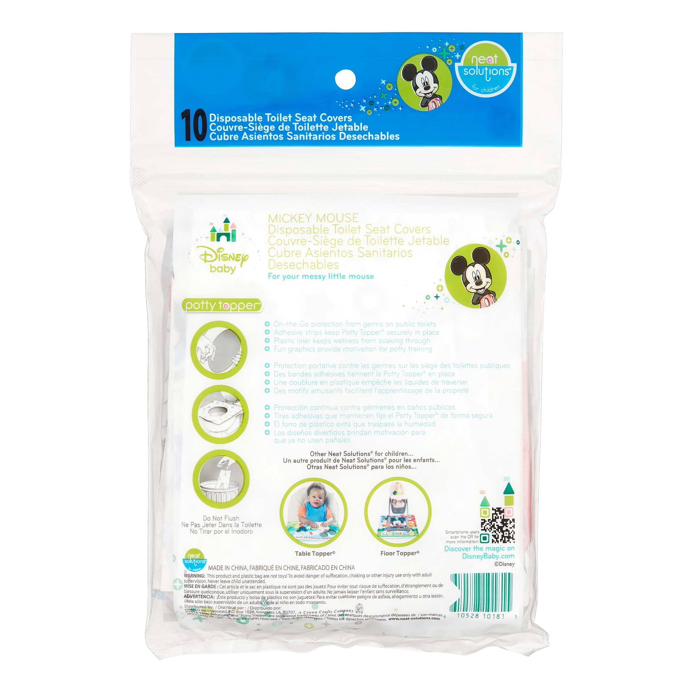 Disney Mickey Mouse Potty Topper Toilet Training Seat Cover 10 Count