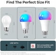 thumbnail image 6 of Smart Light Bulbs, Smart Bulb That Work with Alexa & Google Home, LED Light Color Changing, A19 E26 WiFi Light Bulb Dimmable, RGBTW Alexa Bulb No Hub Needed 800 Lumen, 2.4Ghz WiFi, 6 Pack, 6 of 6