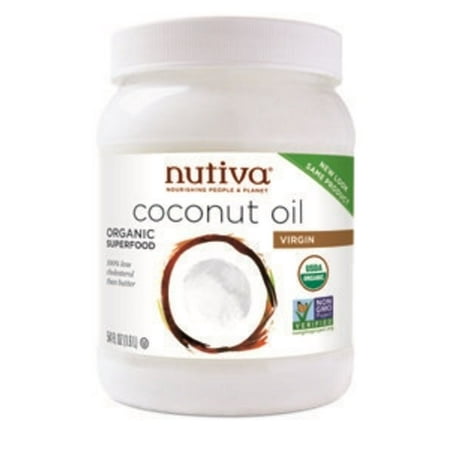 Non Gmo Coconut Oil Nutiva Organic, Cold-Pressed, Unrefined, Virgin Coconut Oil from Fresh, non-GMO, Sustainably Farmed Coconuts, 54-ounce ()
