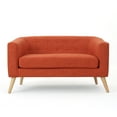 thumbnail image 5 of GDF Studio Brony Muted Orange Fabric Mid Century Modern Loveseat, 5 of 11