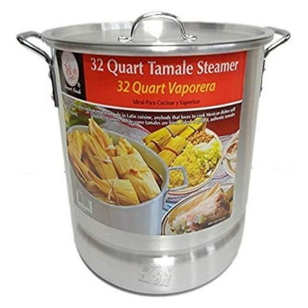 32 Qt Tamale Steamer Vaporera Stock Pot Premium Aluminum Tamalera 8 Gallons