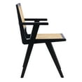 thumbnail image 6 of SAFAVIEH Couture Hattie Coastal Cane Solid Dining Armchair, Black/Natural (Set of 2), 6 of 12