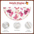 thumbnail image 4 of Daiia Girl Butterfly Drawing Merry Christmas Tree Skirt , Xmas Large Lace-up Tree Skirt, Santa Snowflakes Rustic Home Decorations New Year Party Farmhouse Decor-30", 4 of 7