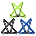 thumbnail image 1 of Gilet de Course Réfléchissant Réglable, Lot de 3 Sangles Réfléchissantes Haute Visibilité pour Tous Âges, Vert/noir/bleu Saphir, 1 of 7