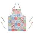 thumbnail image 2 of Pioneer Flower Floral Print Pattern Apron for Women and Men, Cotton Linen Waterproof with Pockets, Adjustable, 33x27 Inch for Kitchen, Gardening, BBQ, Salon, 2 of 6