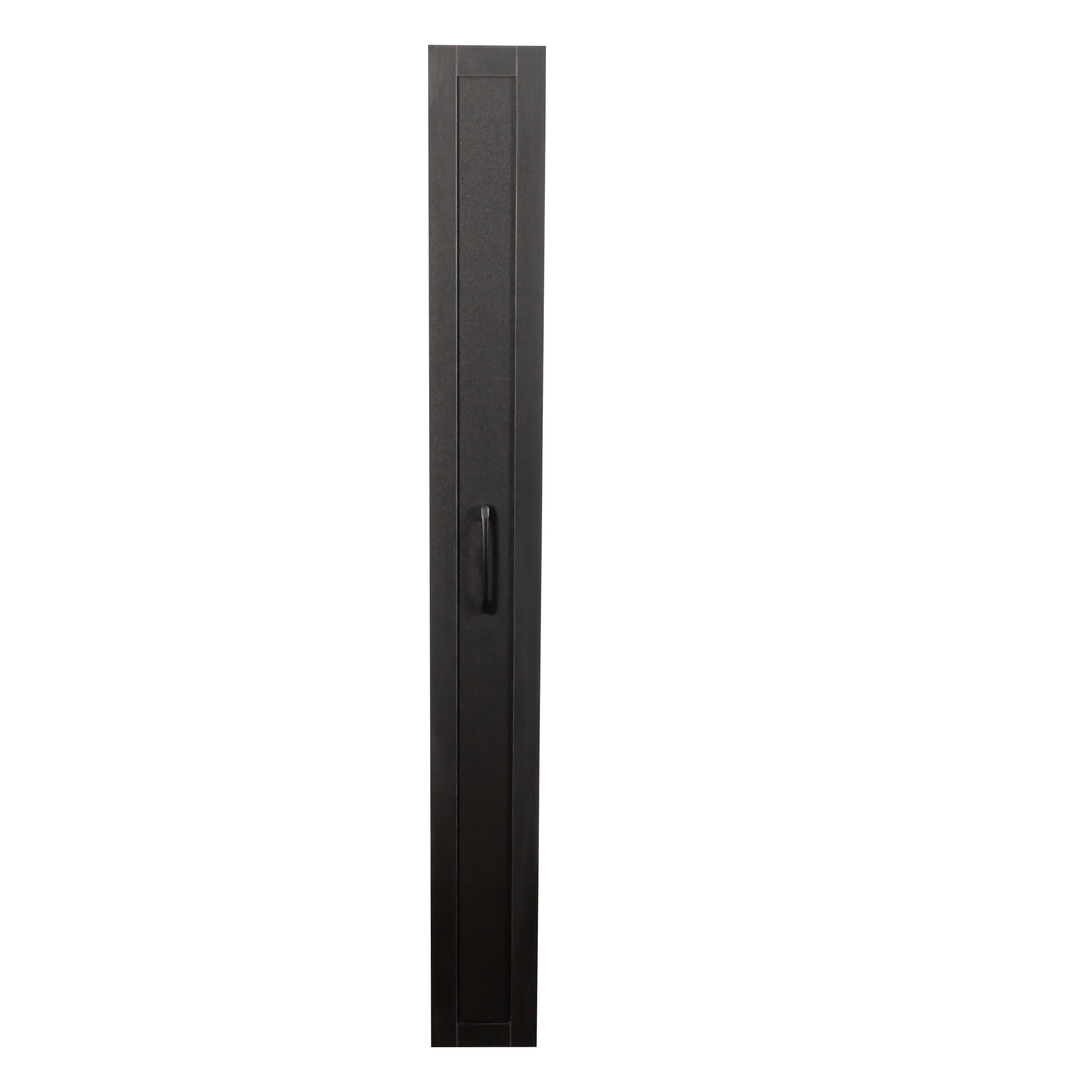 Leumius 7 Tier Multipurpose Pull-out Storage Shelf, Single-sided Open Shelf for Kitchen Living Room and Narrow Spaces Black