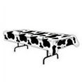 thumbnail image 2 of Beistle Plastic Cow Print Rectangle Table Cover for Farm Animal Theme Birthday Party Western Supplies, Tablecover, Black/White, 2 of 2