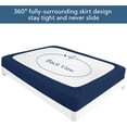 thumbnail image 5 of 2   Mattress Protector,  Bed Fitted Sheet, Machine Washable 14" Deep Pocket Mattress Covers for  Bed, Navy Blue, 5 of 7