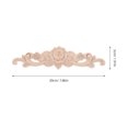 Rose Solid Homoyoyo 5Pcs Solid Wood Carved Rose Applique Unpainted for Home ...