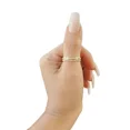thumbnail image 2 of Elegant Gold Thumb Ring - Stacking Bead Clear Crystal - 14k Gold Filled - Polished - Women's Thumb Rings, 2 of 3