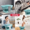thumbnail image 5 of Baño de pies - Lavabo plegable portátil con asa - Baño de pies con masaje - Verde, 5 of 5