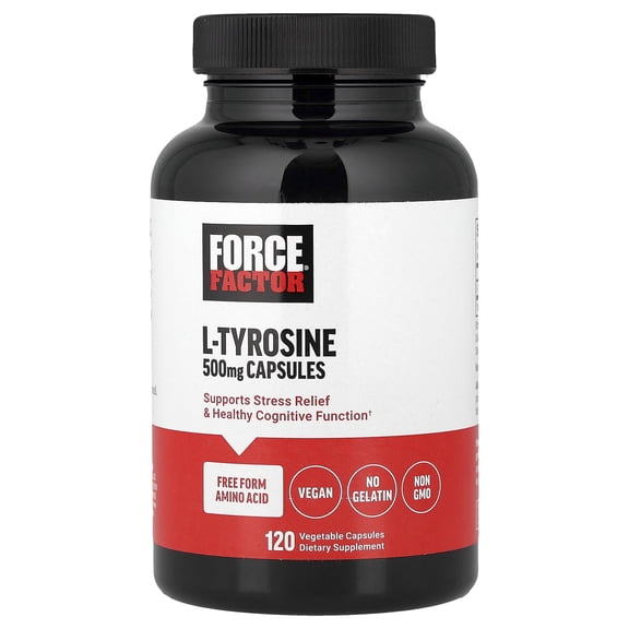 Force Factor L-Tyrosine, 500 mg, 120 Vegetable Capsules