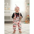 thumbnail image 5 of BemeyourBBs Newborn Baby Boy My First Valentines Day Outfit Romper Heart Suspender Pants and Cap 3 Pcs Set Cute Infant Spring Clothes, 5 of 9