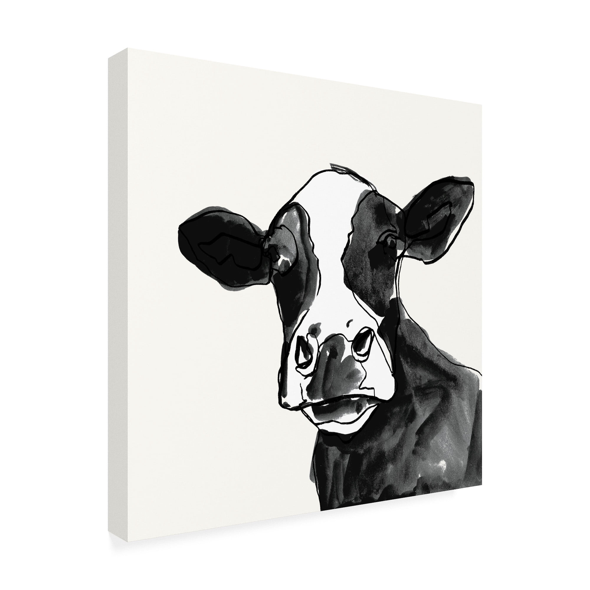 Trademark Fine Art 'Cow Contour I' Canvas Art by Victoria Borges