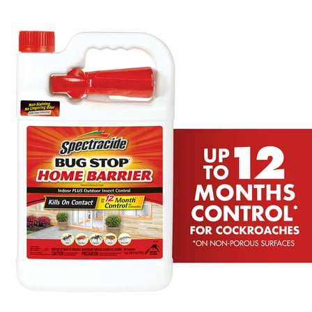 Spectracide Bug Stop Home Barrier, Ready-to-Use Indoor Plus Outdoor Insect Control, 1 Gal.