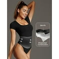 thumbnail image 3 of SOMER Body Suit Tummy Control Bodysuit Short Sleeve Tops Black Bodysuits for Women Clothing, 3 of 7