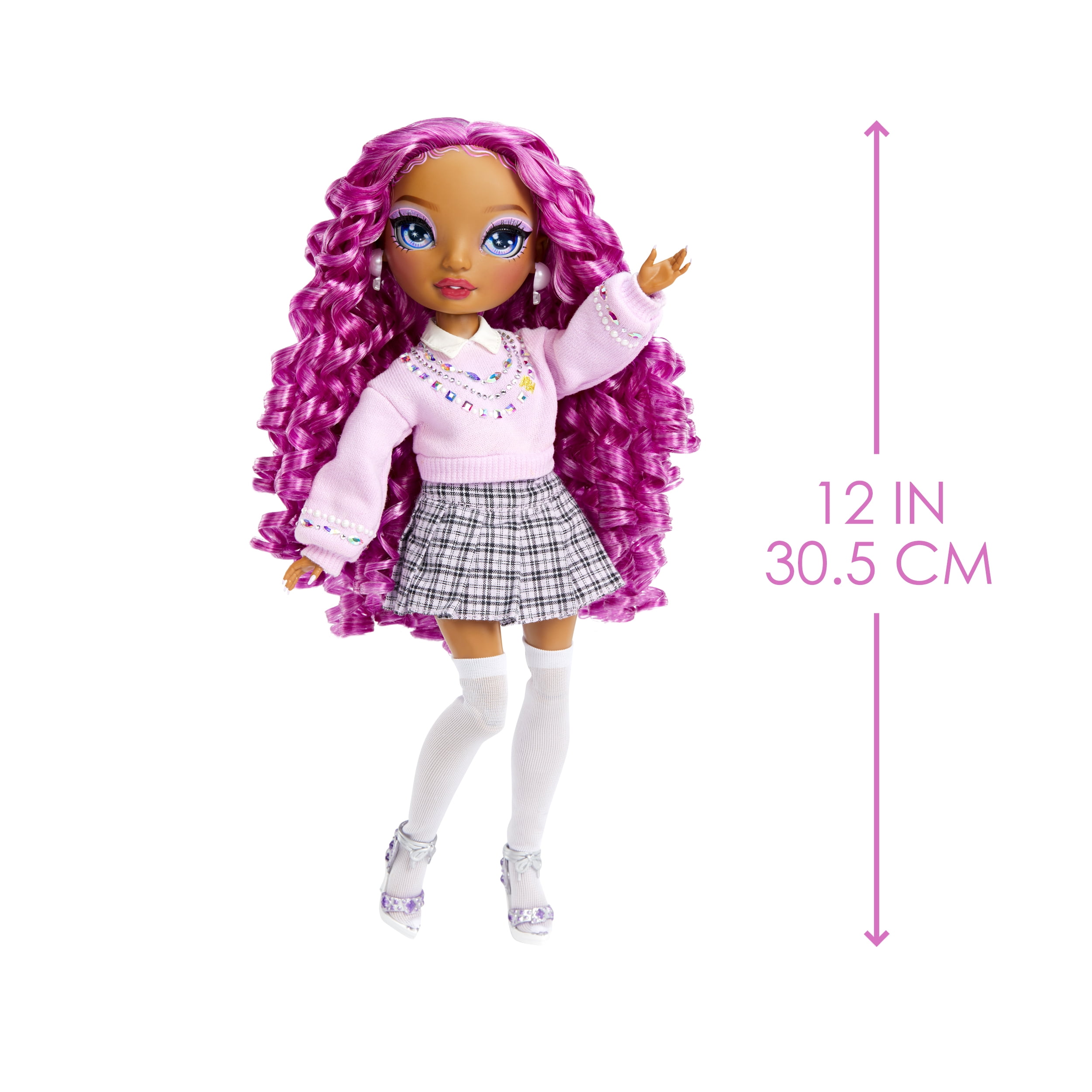 Rainbow High Lilac, Purple Fashion Doll with Outfit, Glasses & 10+ Play Accessories. Kids Toy Gift 4-12